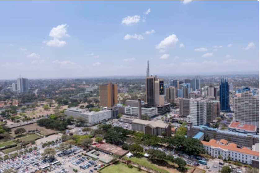 Nairobi urban development aerial view